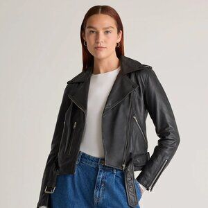 Quince 100% Leather Motorcycle Jacket